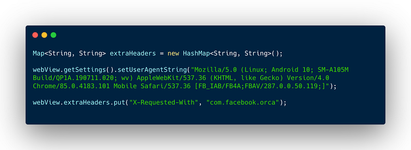 java source code used by fraudsters inside an Android app - Opticks graphic